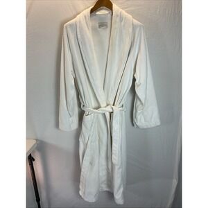 Frette 1860 White 100% Cotton Terrycloth‎ Shawl Collar Belted Spa Robe XL Luxury